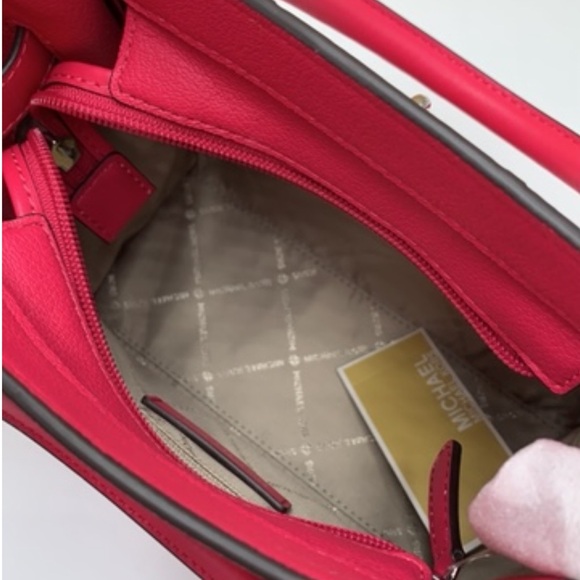 Michael Kors Hamilton Small Satchel & Medium zip around card case electric Pink - Picture 6 of 16